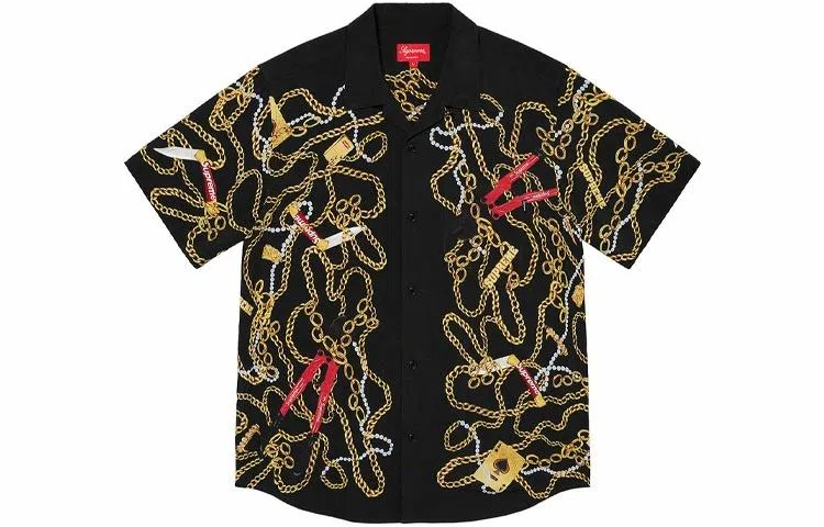 Supreme FW20 Week 9 Chains Rayon SS Shirt