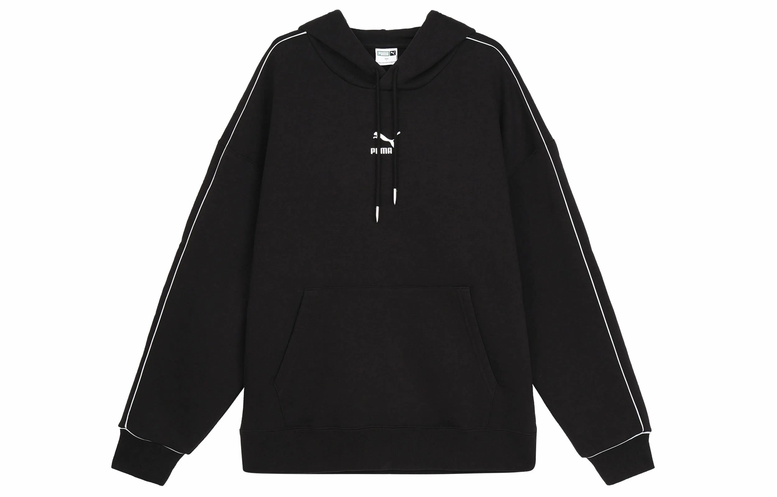 PUMA Letter Logo Hoodie Black
