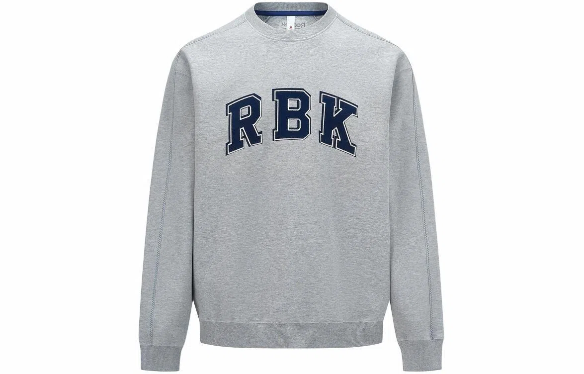 Reebok Embroidered Pullover Sweatshirt Light Heather Gray