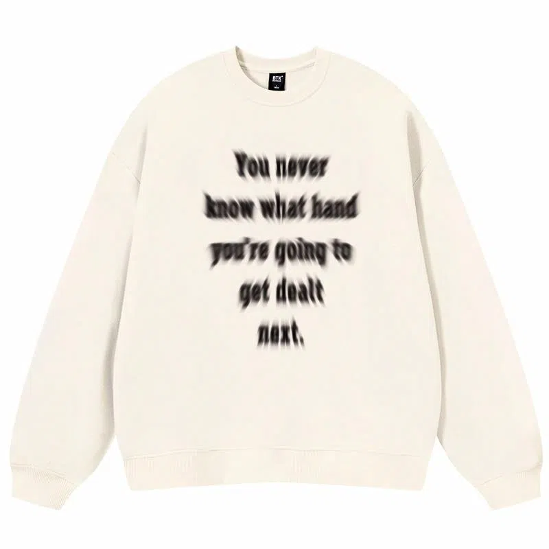 BTK Retro Blurry Letter Crewneck Sweatshirt