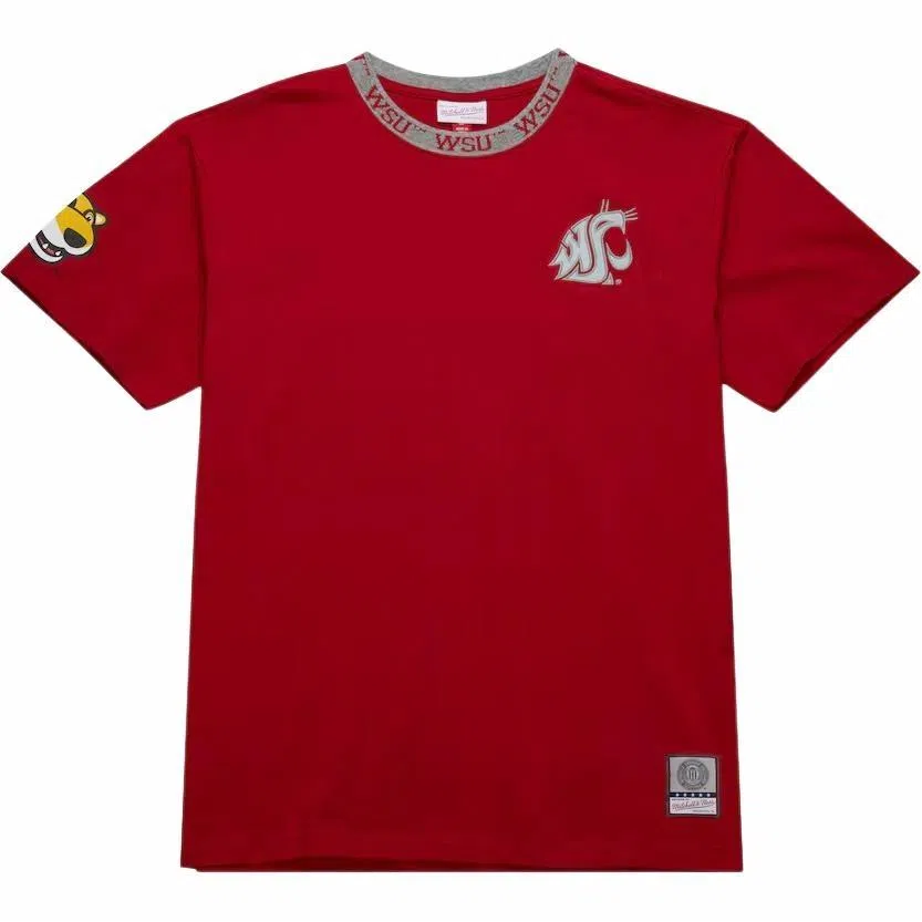 Mitchell Ness x NCAA Crimson Washington State T