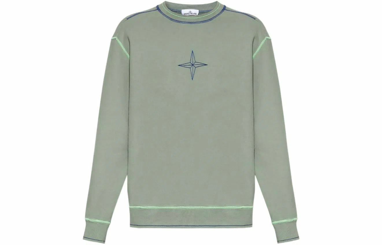 Stone Island Logo Crewneck Sweatshirt Green