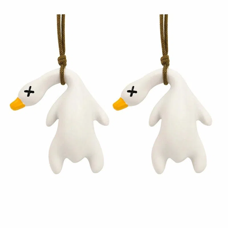 千桐 紫外线 太阳 变色烤鸭 卡通治愈 创意手机绳包包挂饰 行李箱 卡通玩偶 亚克力 挂件 男女同款情侣款