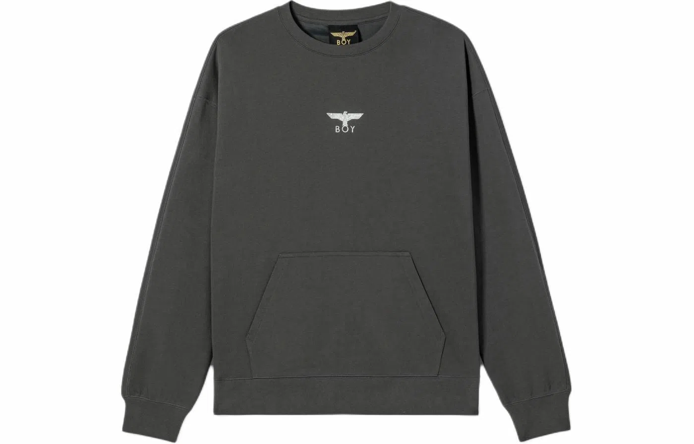 Boy London SS24 Wings Embroidered Sweatshirt Gray