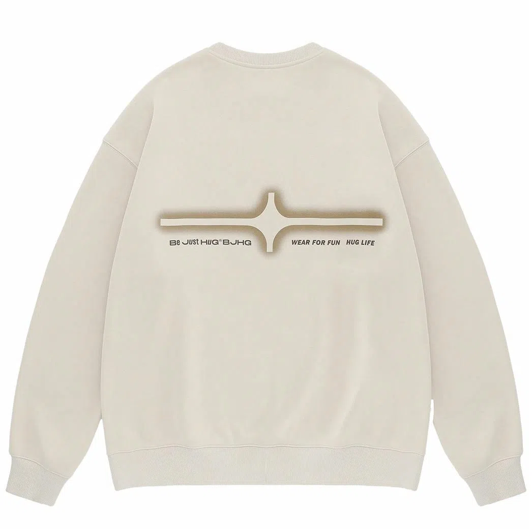 BJHG Lucky Star Knit Fleece Sweatshirt