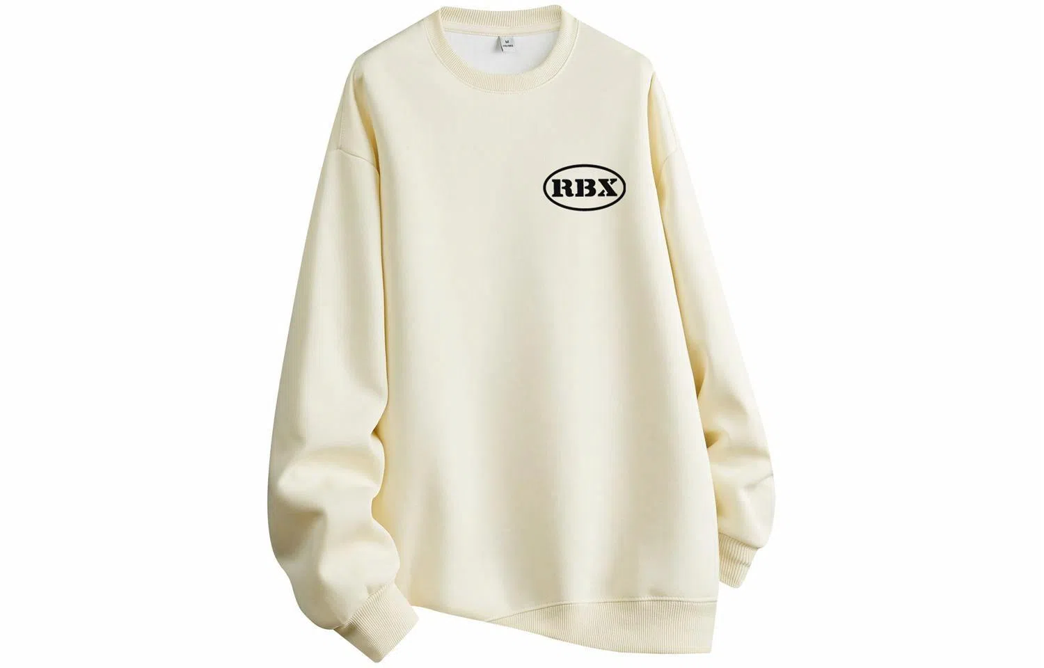 人本 字母简约印花百搭宽松长袖落肩袖套头圆领卫衣 男女同款