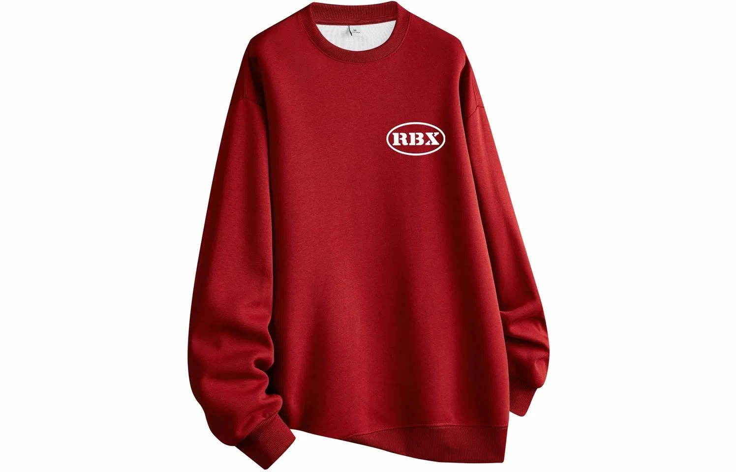 人本 字母简约印花百搭宽松长袖落肩袖套头圆领卫衣 男女同款