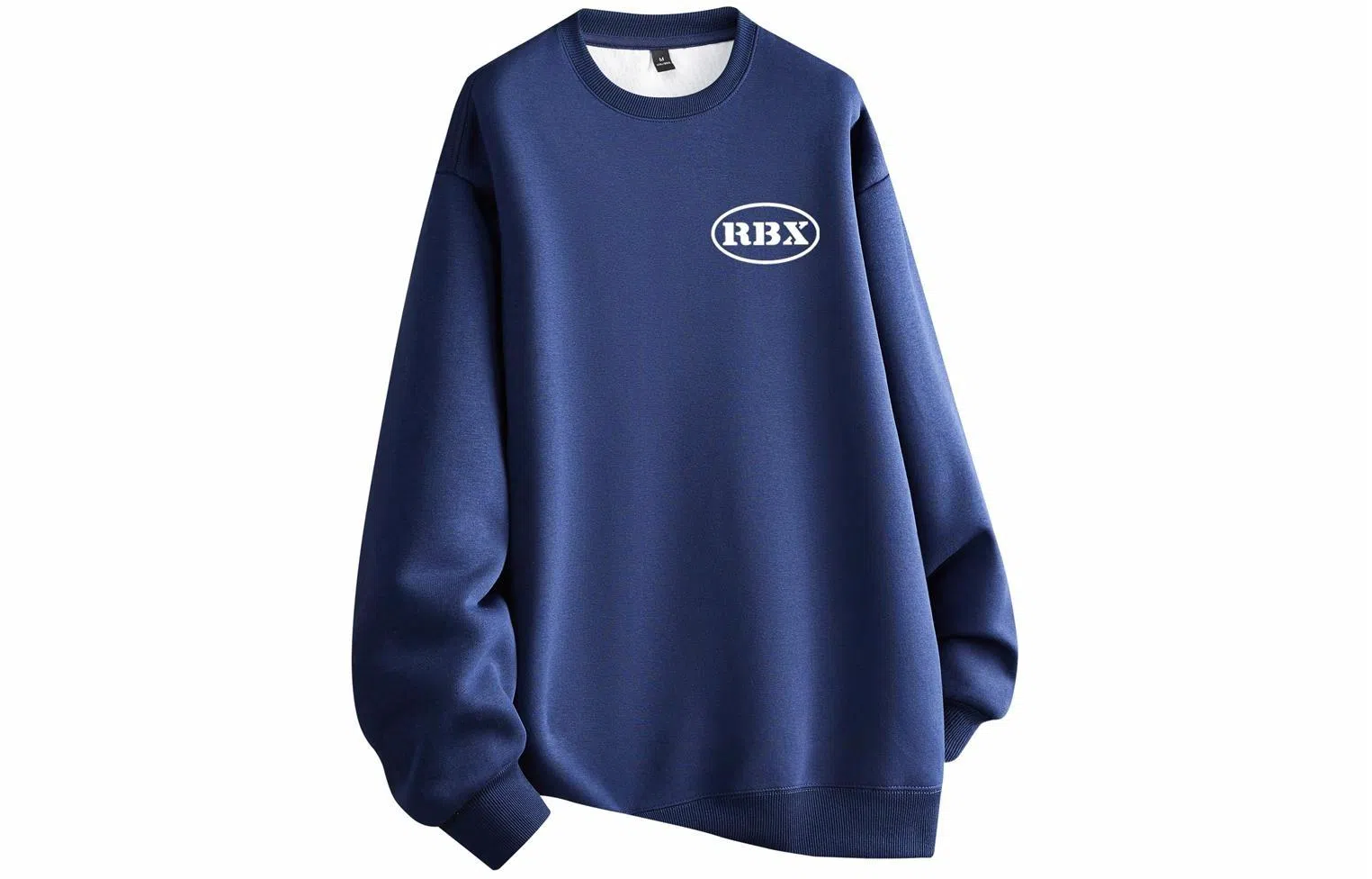 人本 字母简约印花百搭宽松长袖落肩袖套头圆领卫衣 男女同款