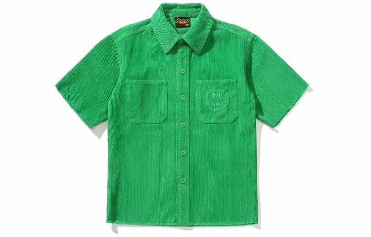 Drew House Smiley Corduroy Shirt Green