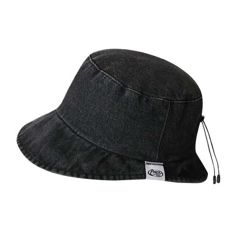 浪莎 前长后短牛仔休闲百搭遮阳防晒宽檐大头围显脸小太阳 棉 渔夫帽 男女同款情侣款