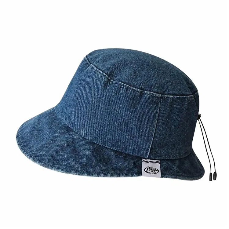 浪莎 前长后短牛仔休闲百搭遮阳防晒宽檐大头围显脸小太阳 棉 渔夫帽 男女同款情侣款