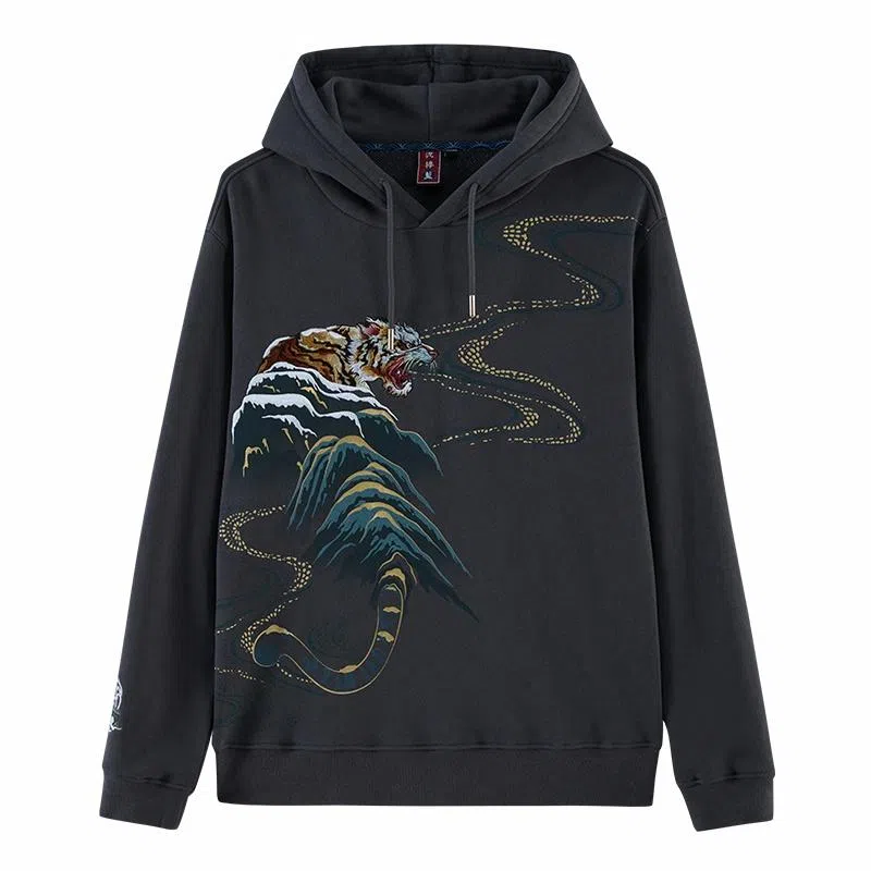 oniarai FW23 Embroidered Hoodie Grey