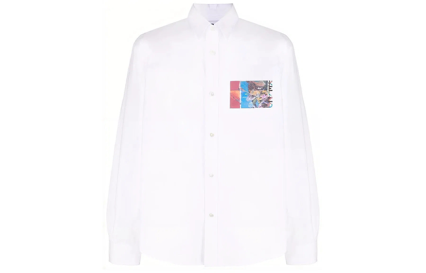 KENZO SS22 Printed Long Sleeve Shirt White