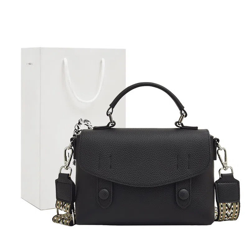 老人头 小众设计感通勤百搭高级质感手拿单肩包 头层牛皮 手提包 常规 女款 多色