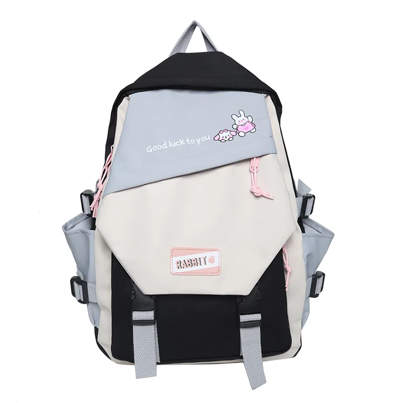 彤彤兔     时尚大容量韩版撞色 尼龙 双肩包 女款 蓝色/绿色/黑色/红色