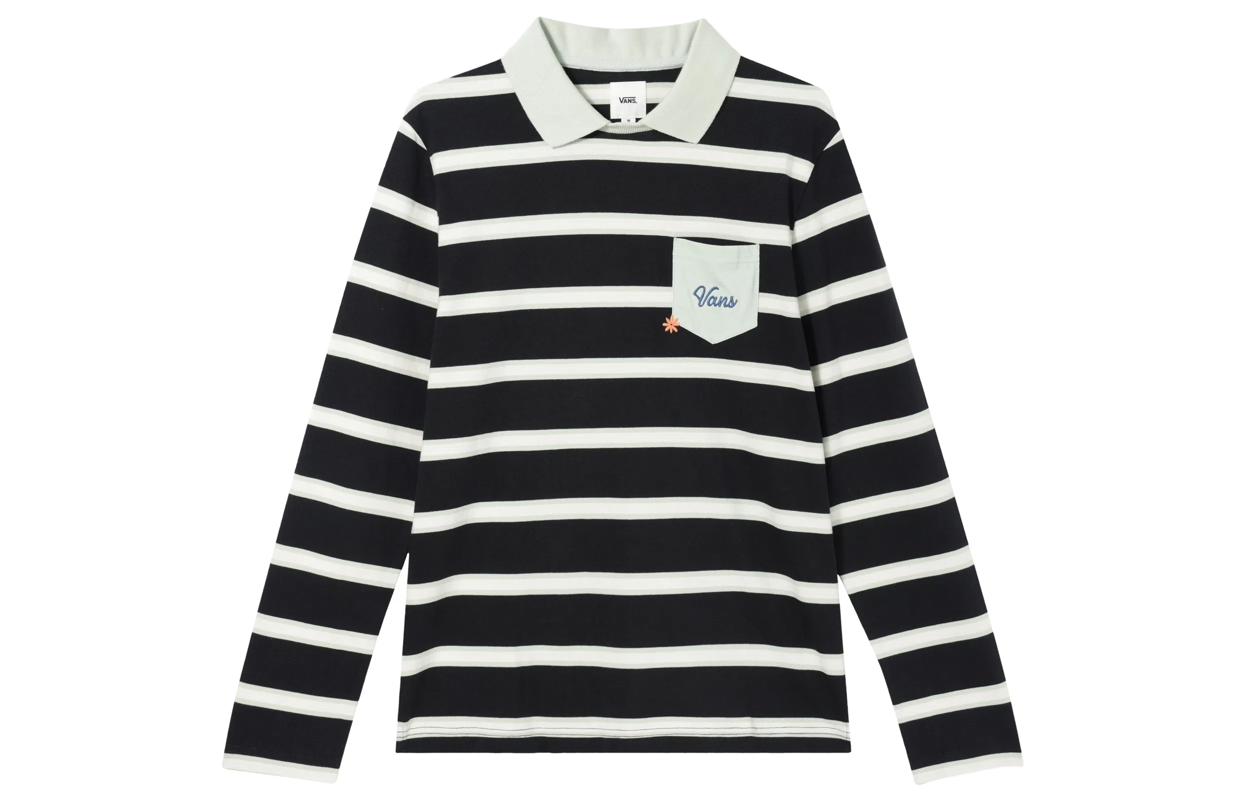 Vans SS22 Colorblock Stripe Polo Shirt Black