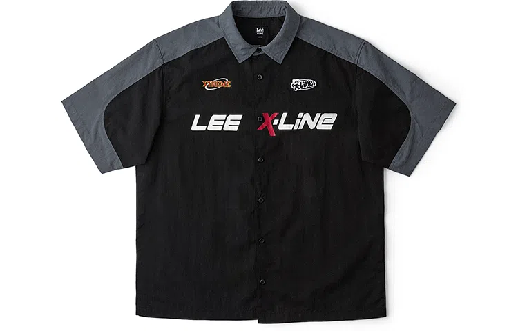 Lee SS24 Black Racing Print Polo Shirt