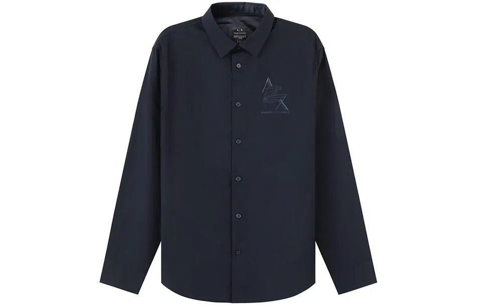 Armani Exchange FW23 Navy Logo Shirt