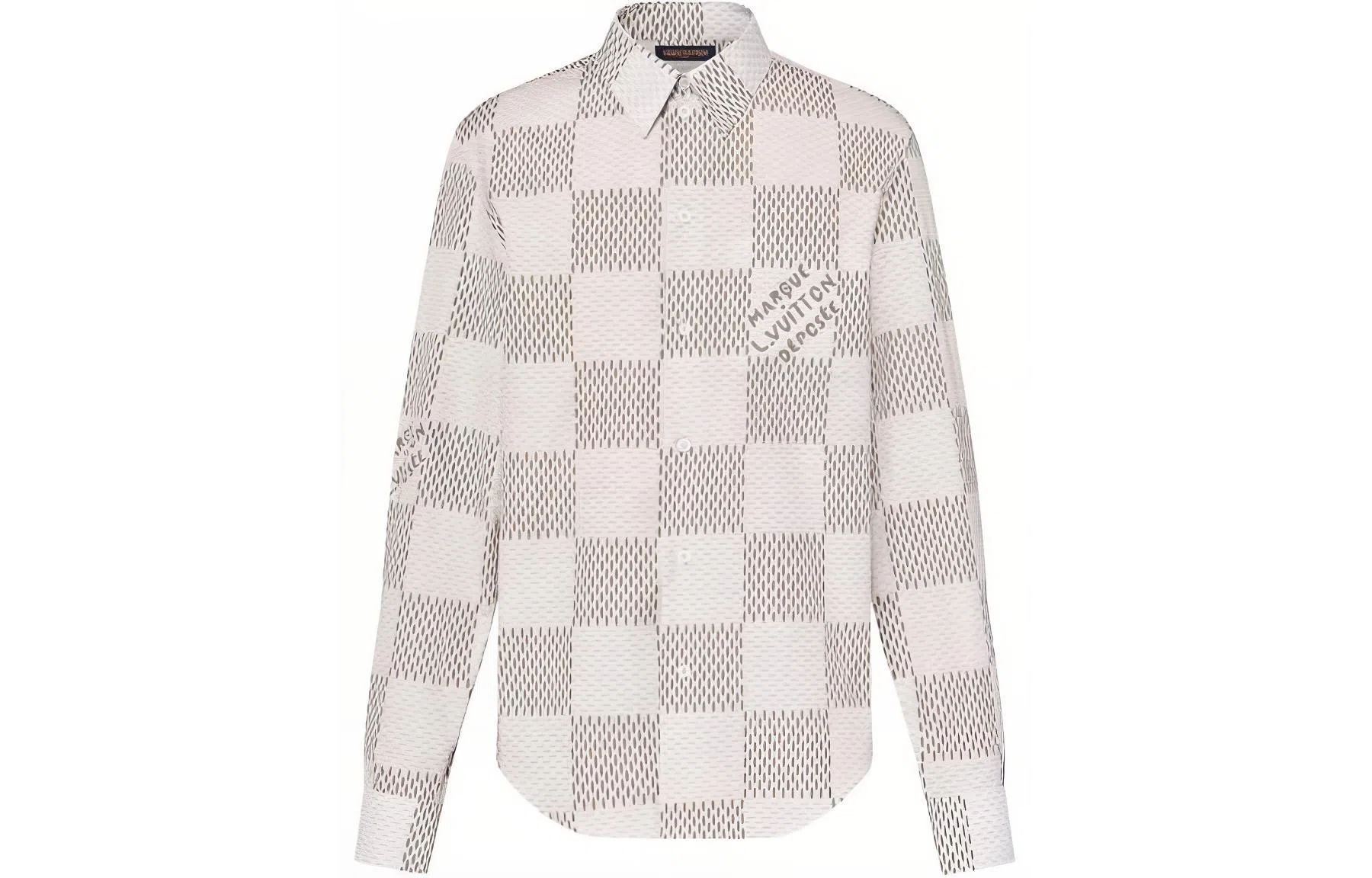 Louis Vuitton SS24 Checkered Letter Print Shirt