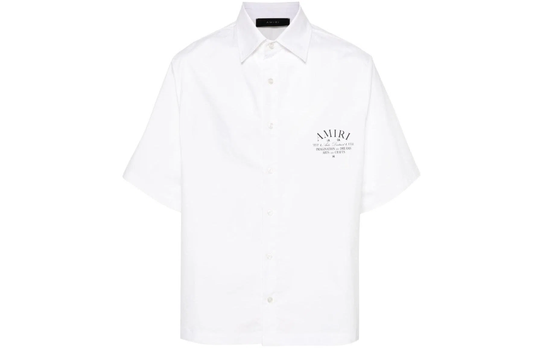 AMIRI Logo Print Short Sleeve Shirt White