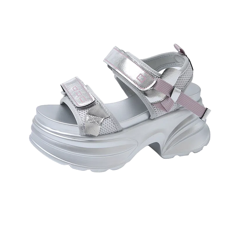 美洲爵士 一字带软底 休闲运动 沙滩凉鞋 女