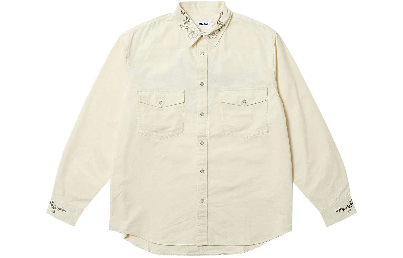 PALACE SS24 FLEXUS SHIRT SOFT WHITE