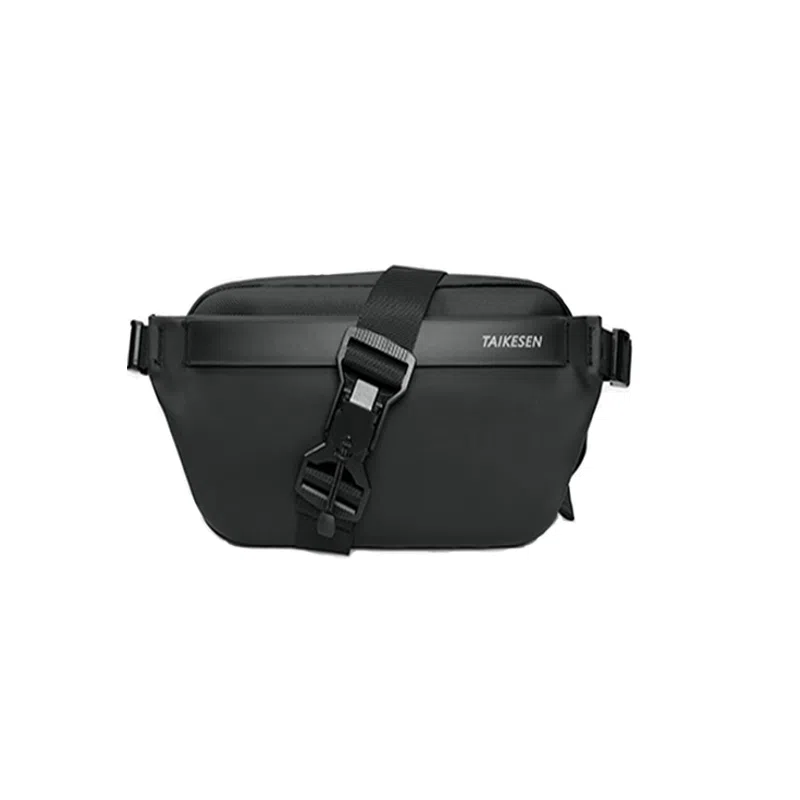 泰克森 多功能运动 皮膜 腰包 常规 男款 黑色/灰色