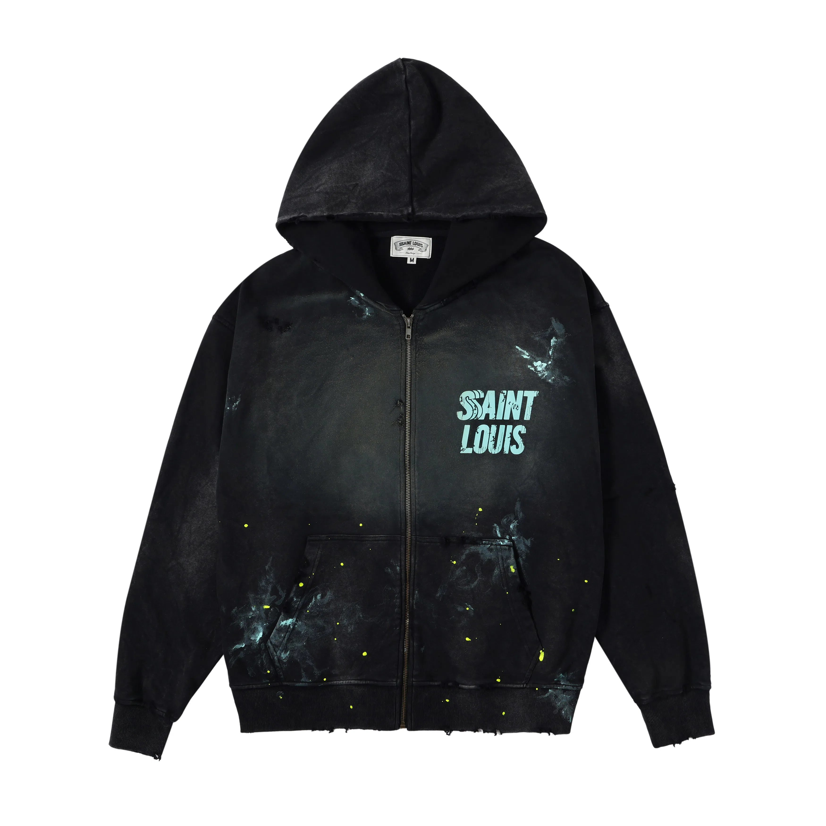 SSSAINT LOUIS Ink Logo Zip Hoodie