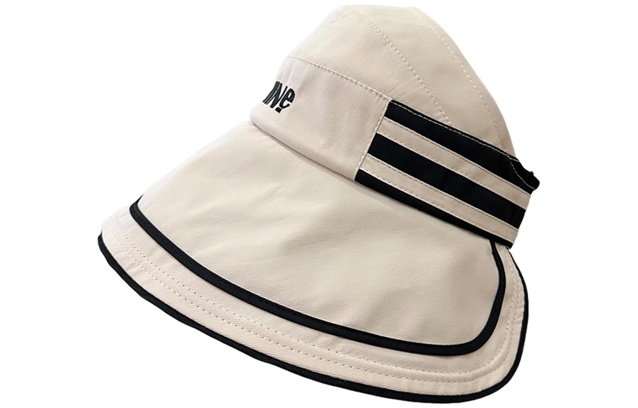 优幽兰 百搭时尚黑胶防紫外线大帽檐显脸小遮阳遮脸空顶太阳可扎马尾 棉 防晒帽 女款