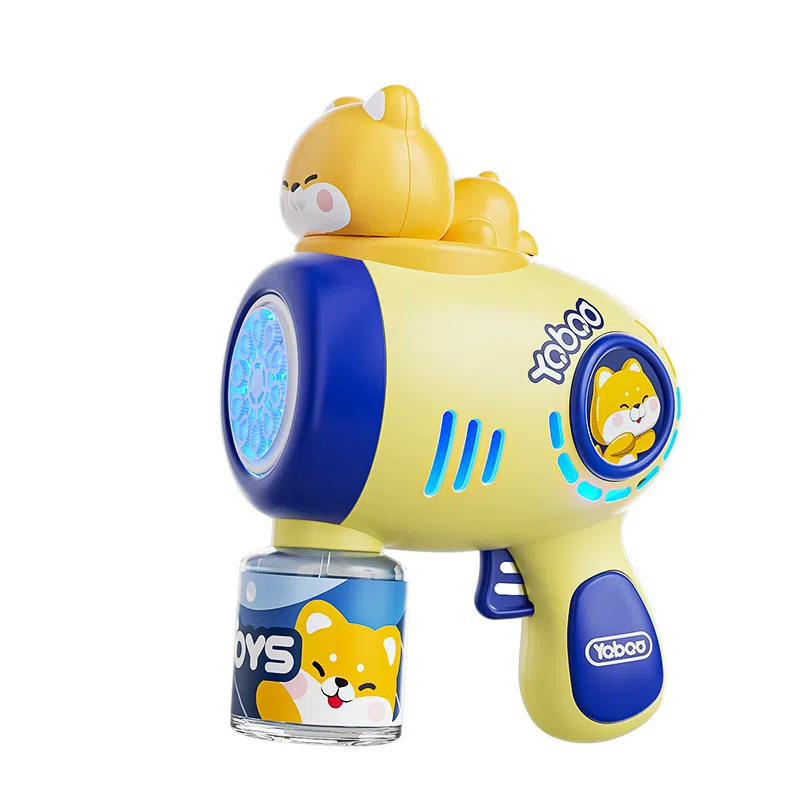 益米 柴犬 全自动 电动手持泡泡机   多孔出泡 玩具