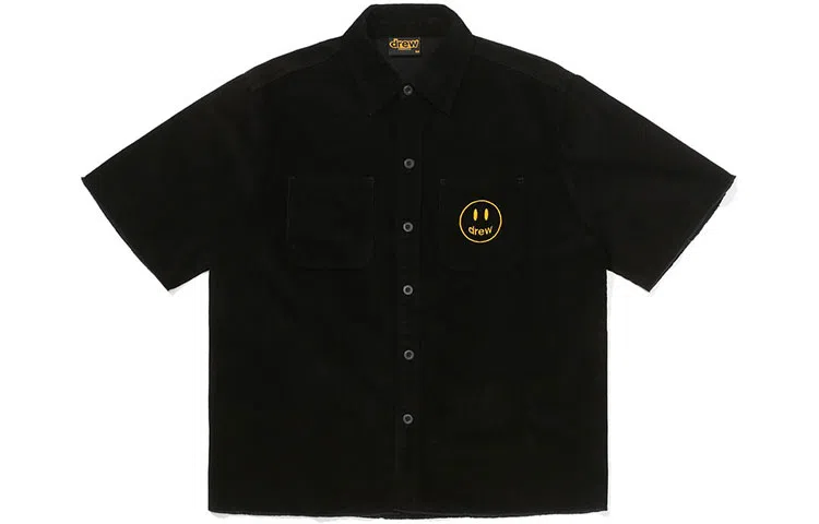 Drew House Corduroy Ss Shirt Black logo