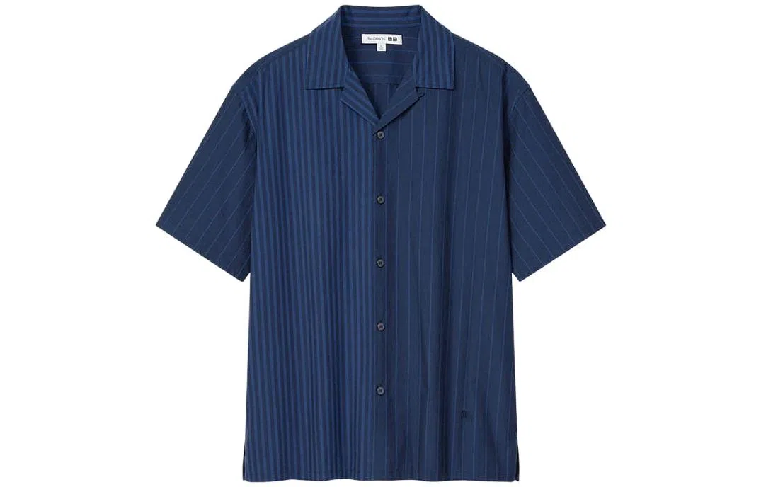 UNIQLO x JW Anderson Striped Short Sleeve Shirt Navy