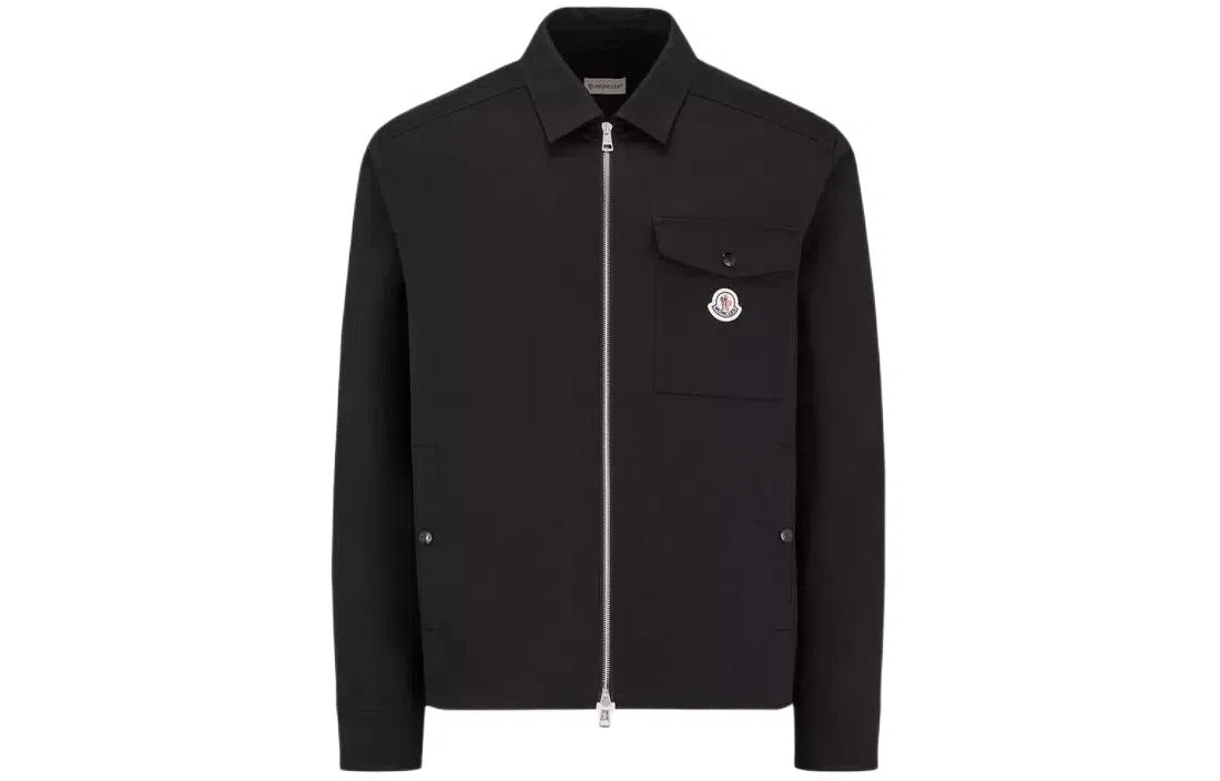 Moncler Gabardine Zip-Up Shirt