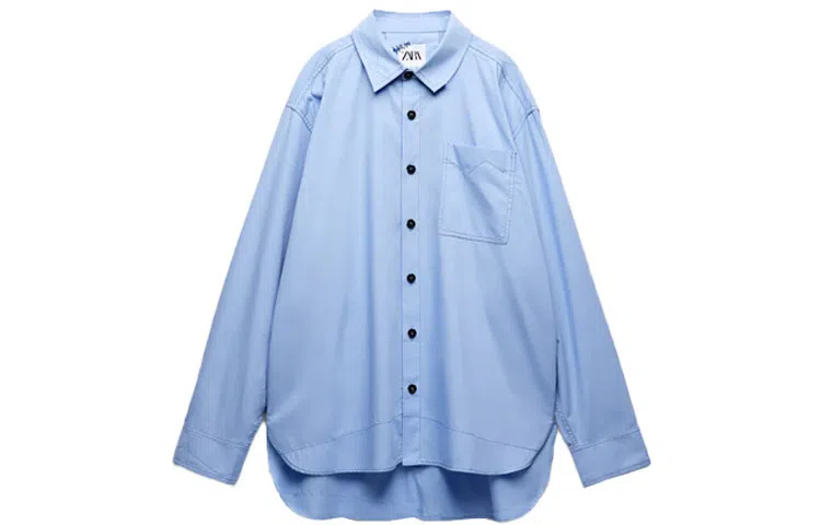 ADER ERROR x ZARA Oversized Shirt Blue