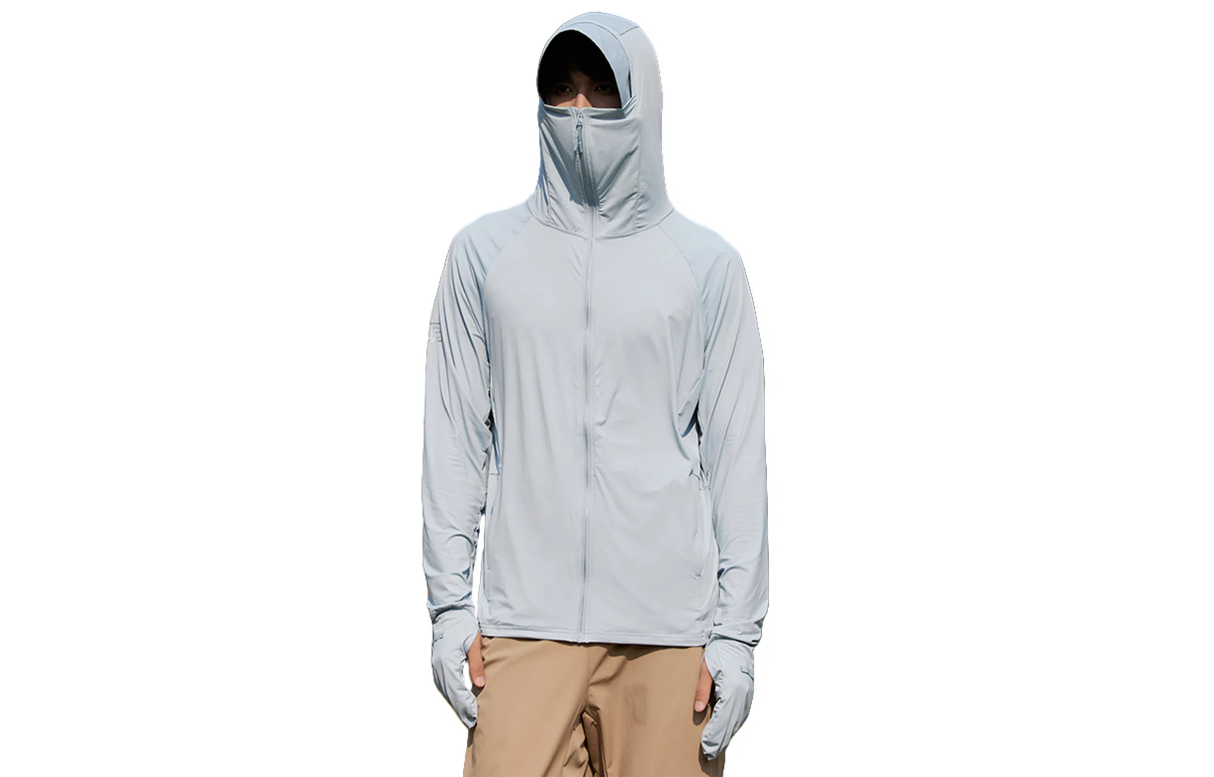 木林森 连帽百搭纯色舒适长袖防晒服 男女同款