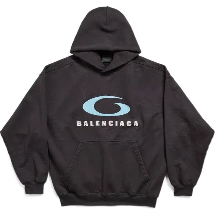 Balenciaga SS24 Logo Hoodie Black