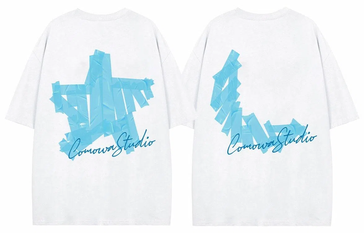 COMOWA Graffiti Tape Stars Moon Logo Tee Set