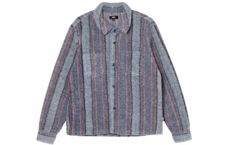 Stussy FW 23 Stripe Sherpa Shirt
