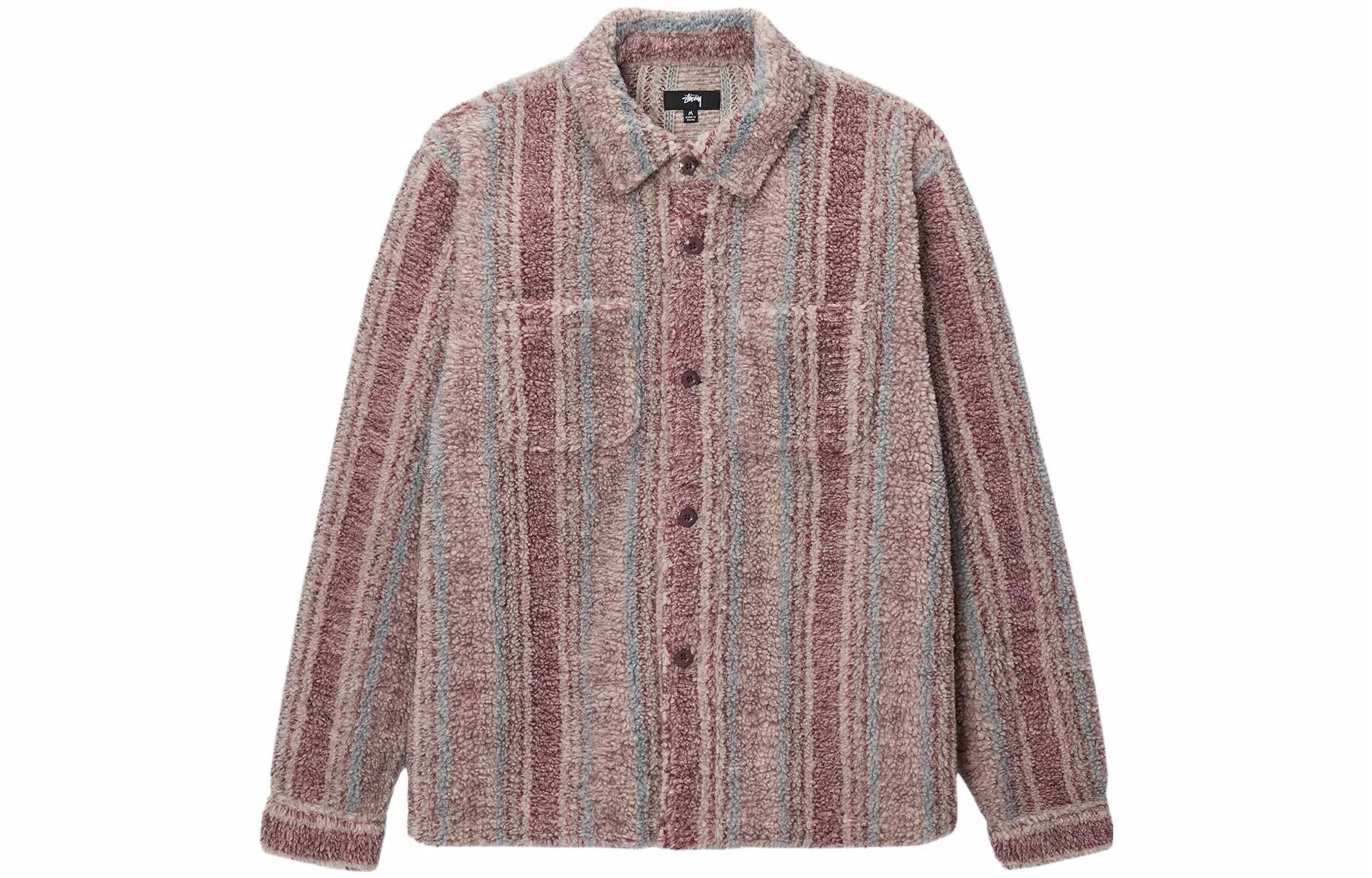 Stussy FW 23 Stripe Sherpa Shirt