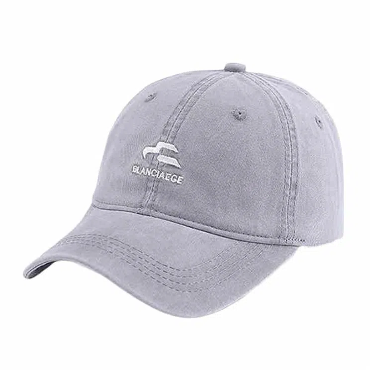 心水好物 早春大头围韩版户外出行防晒百搭刺绣字母 棉 鸭舌帽 男女同款情侣款