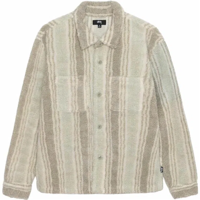 Stussy FW 23 Stripe Sherpa Shirt