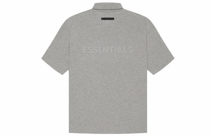 Fear of God Essentials SS21 Short Sleeve Polo Dark Heather Oatmeal