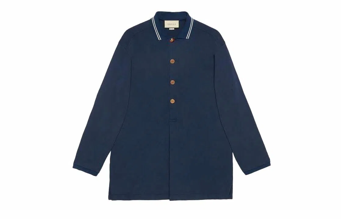 Gucci Striped Polo Blue