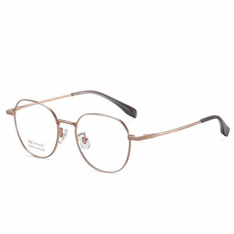 山一丸 时尚全钛眼镜 全钛架轻韧舒适不夹脸眼镜近视镜 纯钛 椭圆形 光学镜架 男女同款情侣款