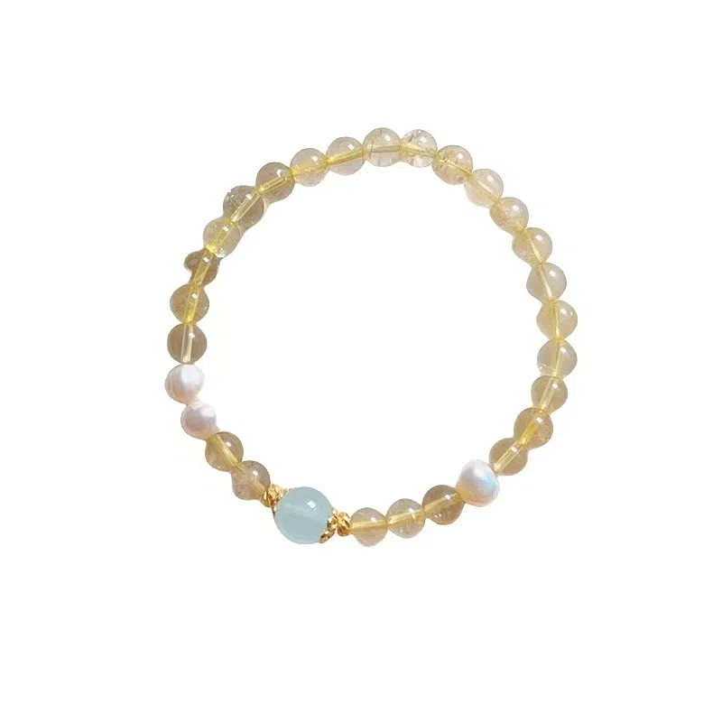 【吸财转运】 指尖瑰宝 招财纳福财源广进日进斗金时来运转八方来财诸事顺遂新中式百搭#好运天然 黄发晶 手串 男女同款情侣款