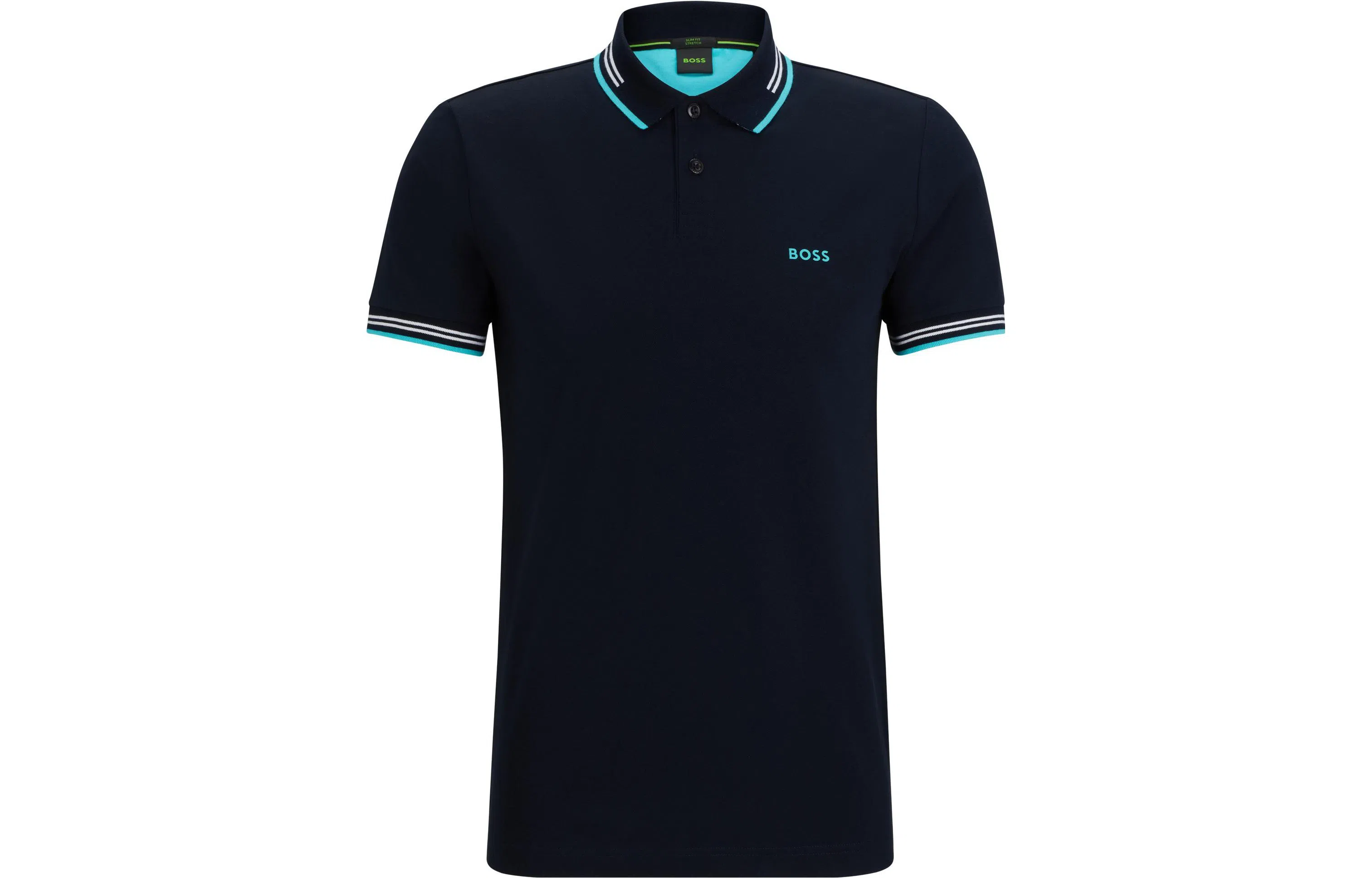HUGO BOSS Stretch-Cotton Slim-Fit Polo Shirt With Branding LogoPolo
