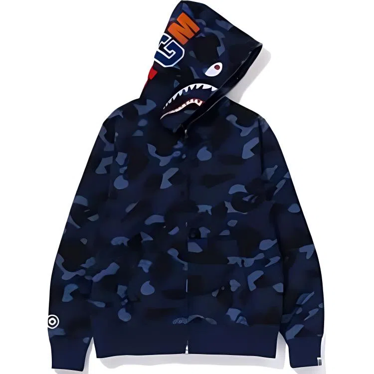 A BATHING APE Color Camo Shark Hoodie