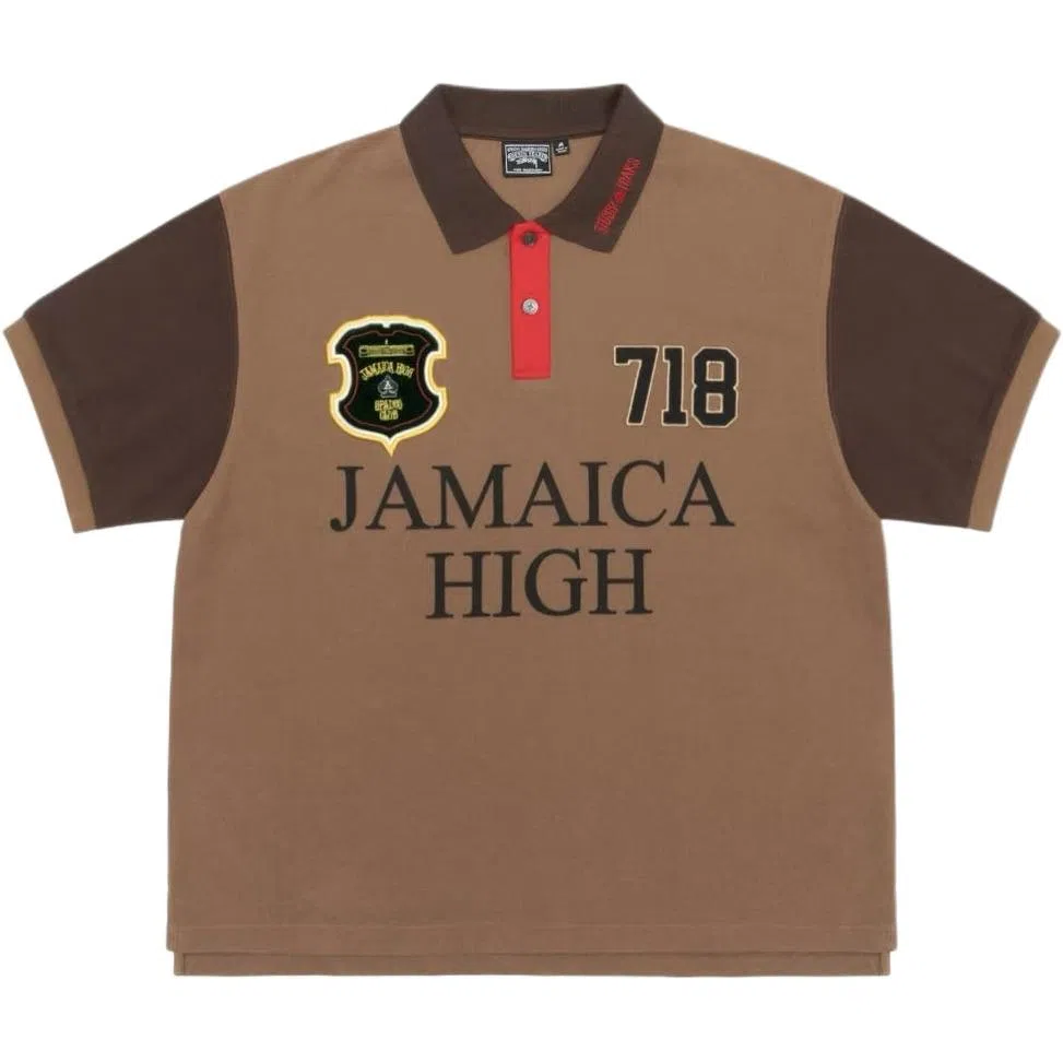 Stussy x Denim Tears SS25 Brown Polo