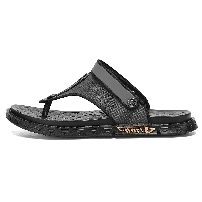 潮泽 通勤百搭 防磨人字拖鞋 男款