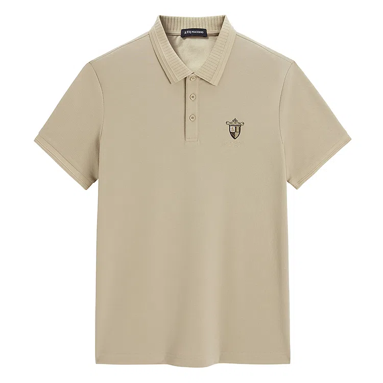 PEACEBIRD MEN Cool Embroidered Polo Shirt